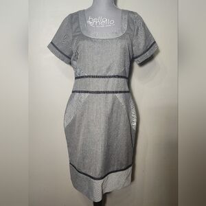 Brooklyn Industries Tailored Sheath Black And Gray Lined Dress Size 10